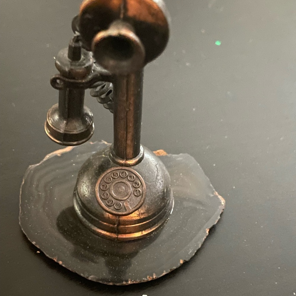 Collectable Brass Copper Antique Telephone Sharpener - Picture 2 of 4